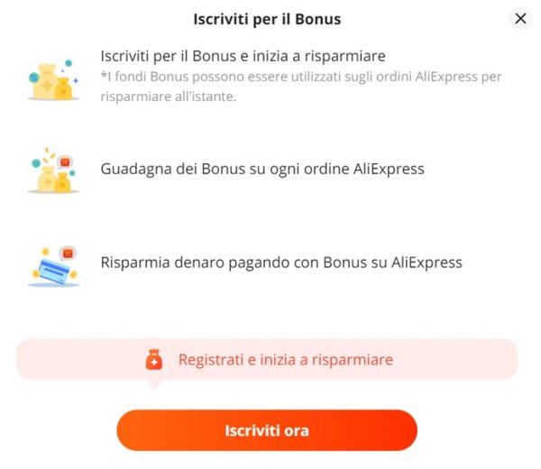 Iscriviti Per Il Bonus Aliexpress