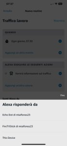 Routine Alexa Dispositivo