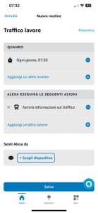 Routine Alexa Scegli Dispositivo