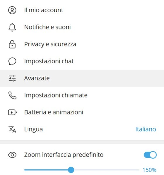 Telegram Desktop Impostazioni Avanzate