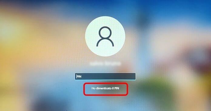 Come cambiare PIN da schermata di accesso