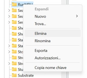 Cartella Runmru Elimina