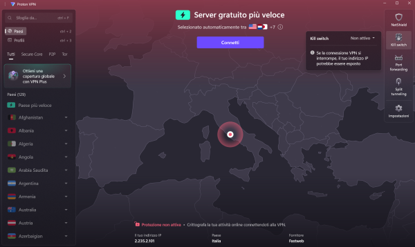 Proton VPN Esempio Client Di Windows 11