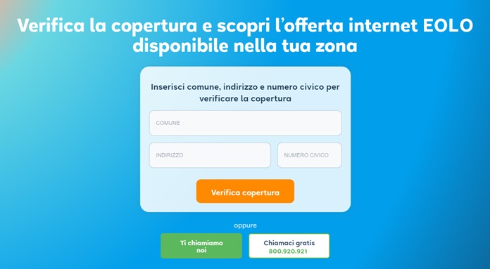 Verifica Copertura Fibra Eolo