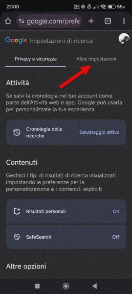 3 Altre Impostazioni Browser