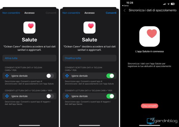 Connessione Con App Salute Oclean Care Plus