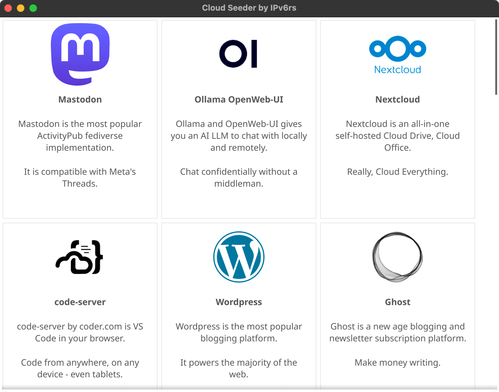 Servizi Per Installazione Da Cloud Seeder