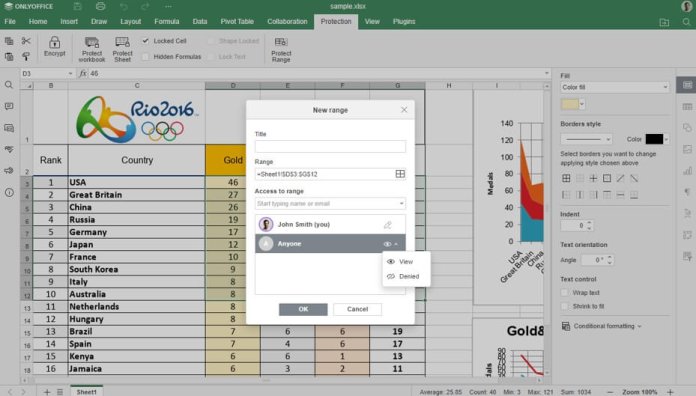 Onlyoffice Docs 8 1 Protezione Fogli Di Calcolo