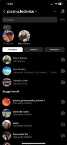 Cronologia Messaggi Instagram