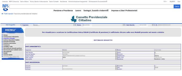 Fascicolo Previdenziale Inps 1