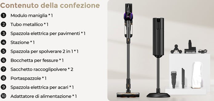 JIGOO V700 Dotazione