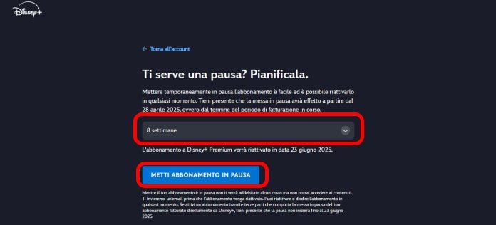 Disney Sospendere