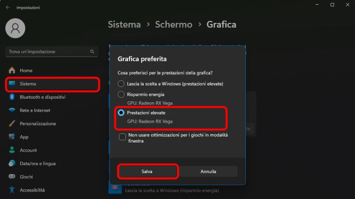 Ottimizzare Windows 11 Per Il Gaming Scheda