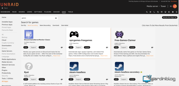 App Store LincPlus Unraid