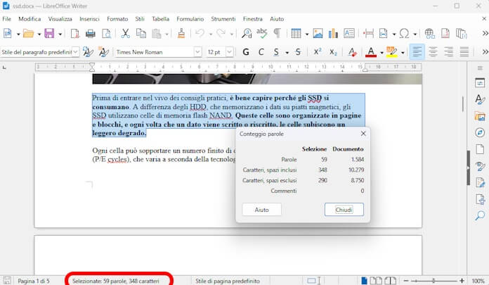 Contare Caratteri Writer