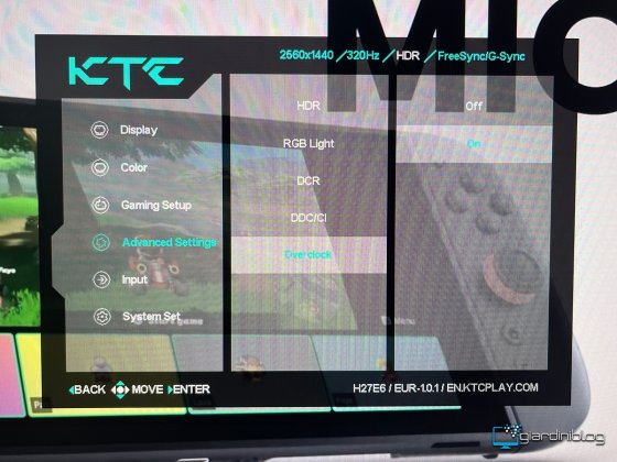 KTC Refresh Rate 320 Hz
