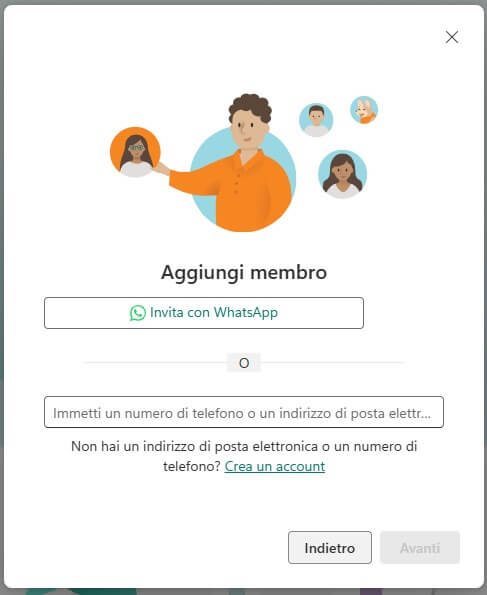 Aggiungi Membro Famiglia