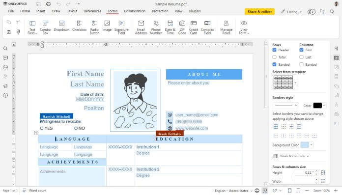 Editor Pdf Onlyoffice Docs 9 0