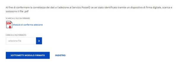 Modulo Firma Digitale Poste Id