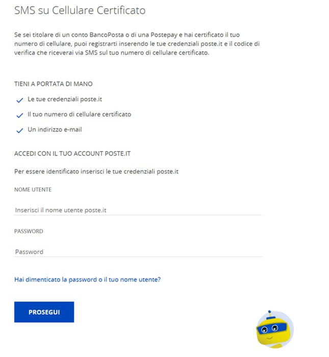 Poste Id Tramite Sms Su Cellulare Certificato