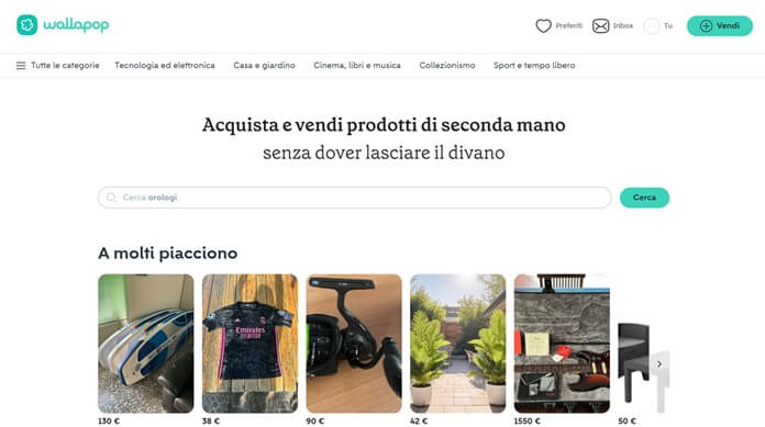 Wallapop Pagina Iniziale