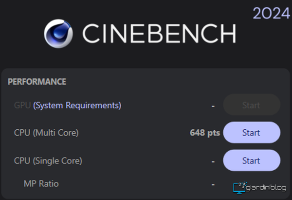 Cinebench 2024 E Geekom A6