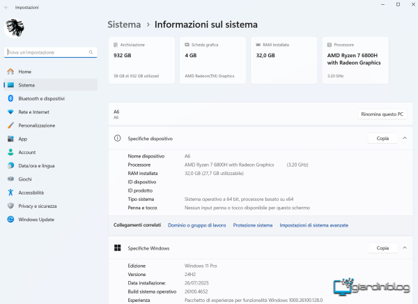 Windows 11 Pro Sul Mini PC