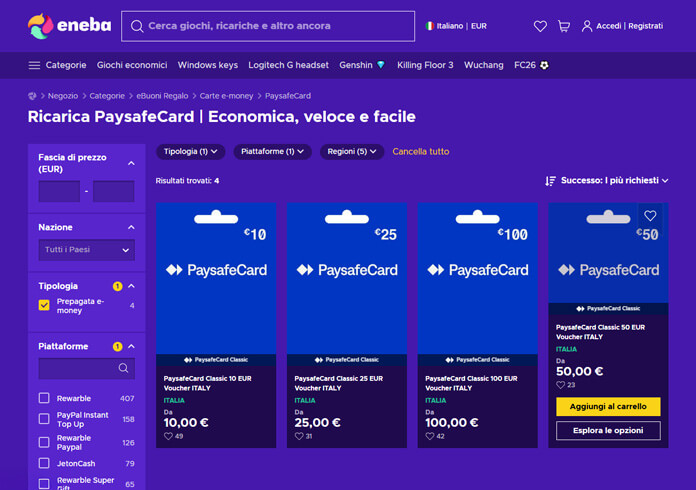 Eneba Paysafecard