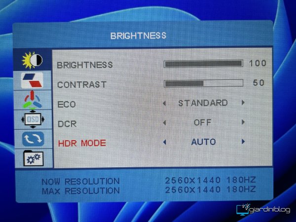 Impostazioni OSD UPERFECT UMax 23