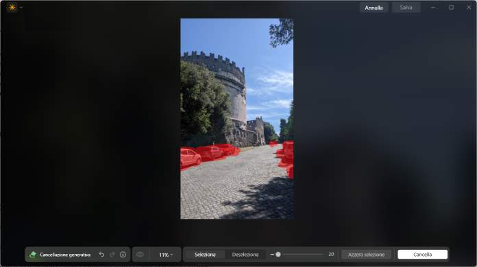 Luminar Neo Cancellazione Generativa