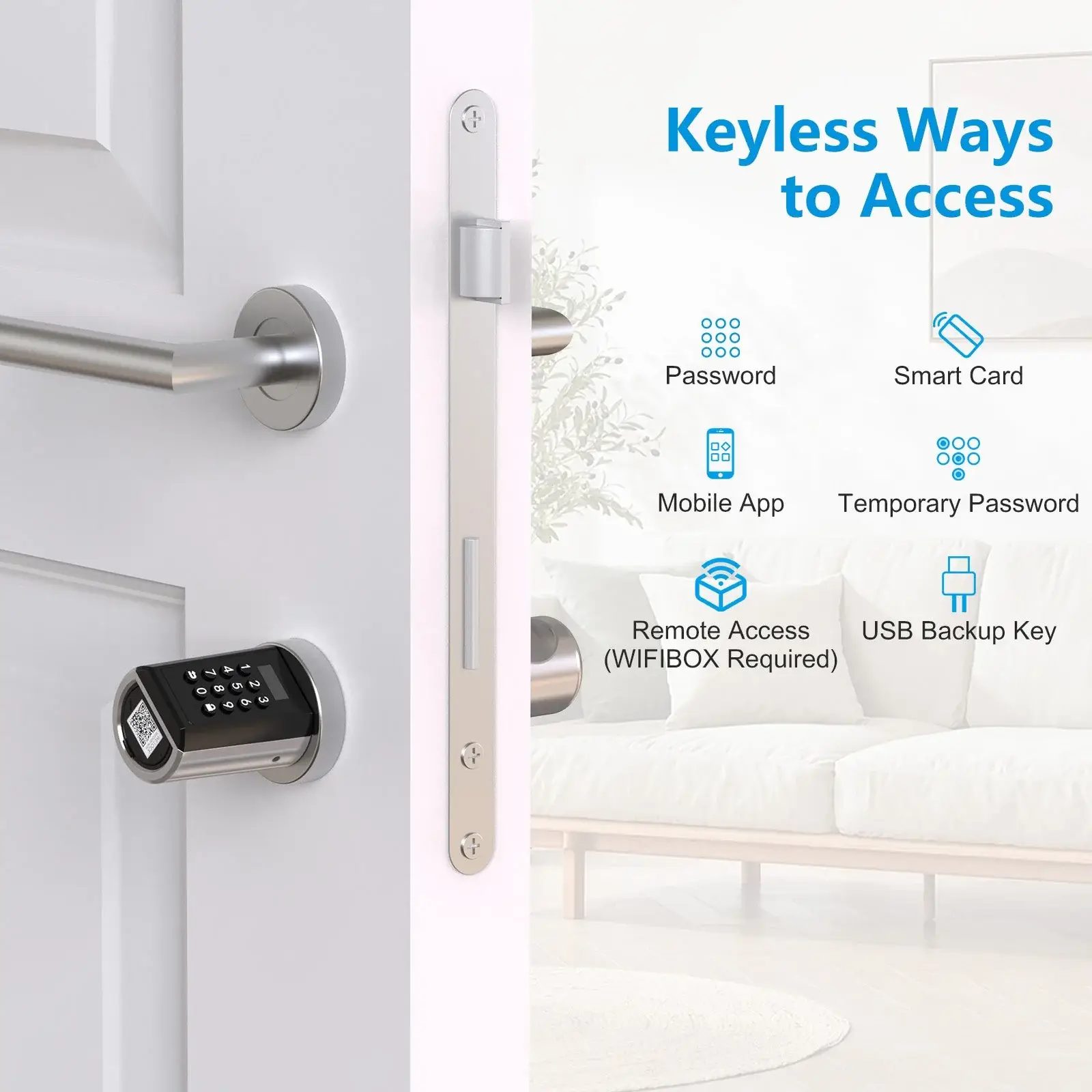 WELOCK Serratura smart a cilindro PCB41 PLUS Serratura per porte con impronta digitale e tastiera