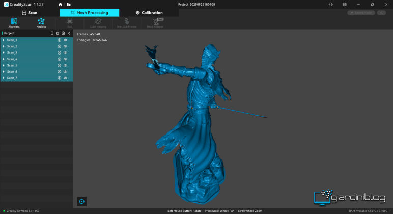 Modello Dettagliato In 3D Risultato Creality Sermoon S1