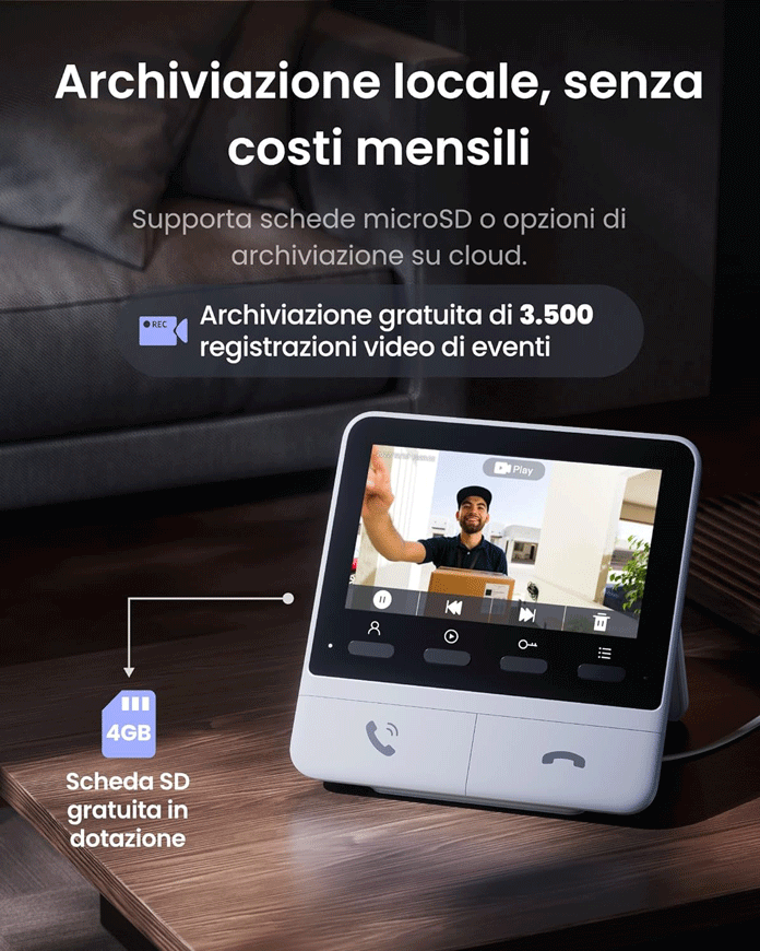 Smart Video Doorbell Archiviazione