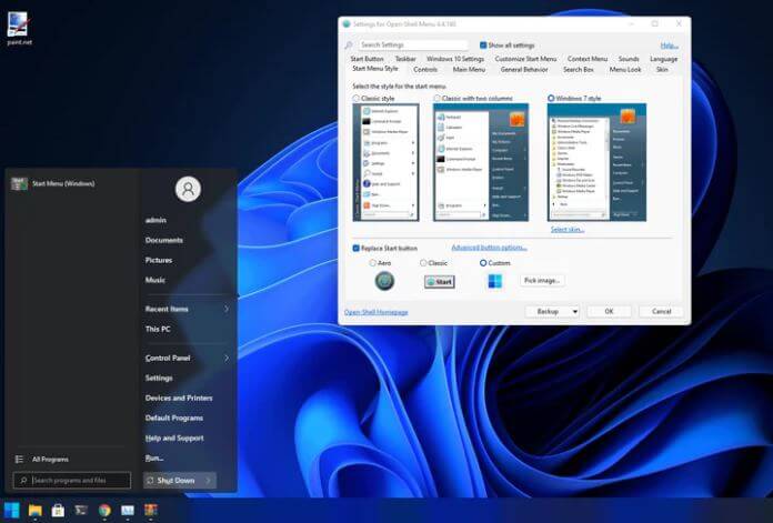 Open Shell Su Windows 11