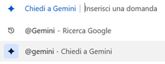 Chrome Chiedi A Gemini