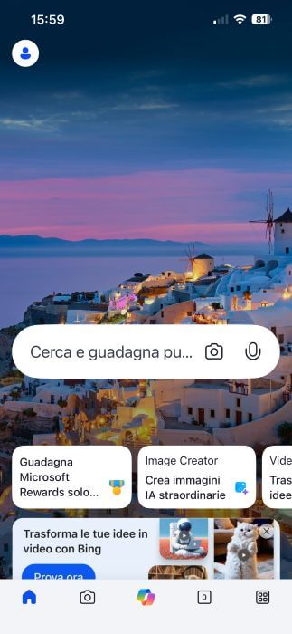 Pagina Iniziale Bing