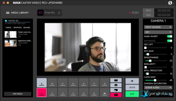 Chroma Keying Con Sfondo Personalizzato Rode