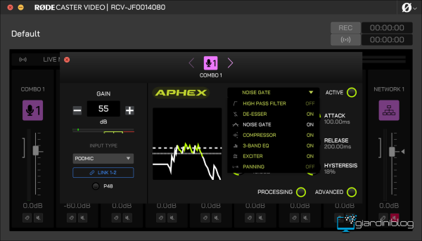 RODECaster_App Filtri