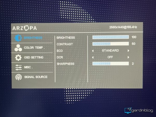 Arzopa OSD Su Monitor