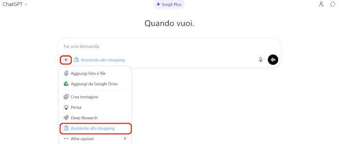 Come usare la ricerca acquisti di ChatGPT