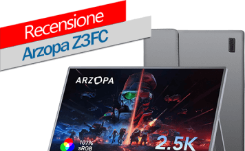 Recensione Arzopa Z3FC: il monitor da 2.5K e 180Hz compatto e ultraportatile