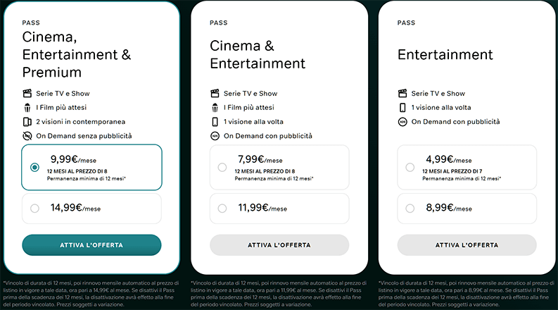 NOW Abbonamento Con Ads 2026