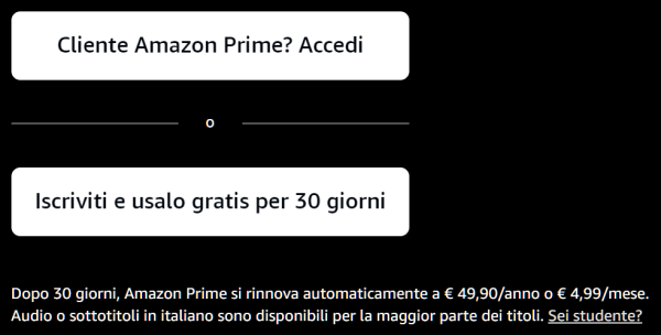 Abbonamento Prime Video 2026