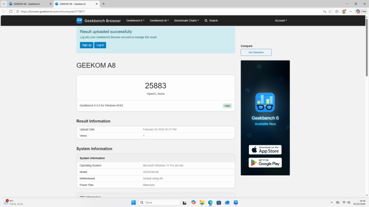 Geekbench 6 GPU Link