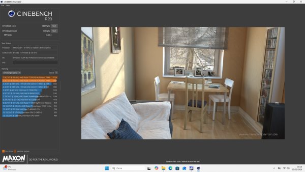Geekom A8 Cinebench R23