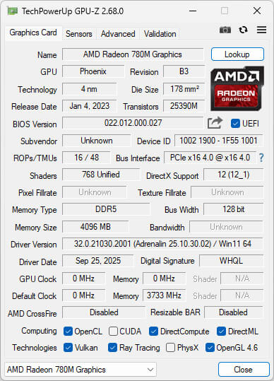 Geekom A8 Techpowerup GPU