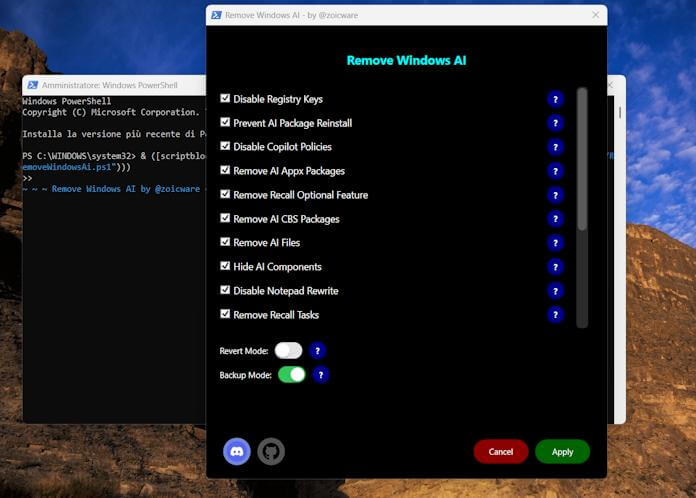 Windows AI Remove Script