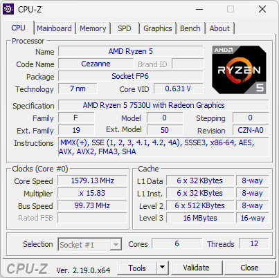 Geekom A5 Pro CPU Z 1