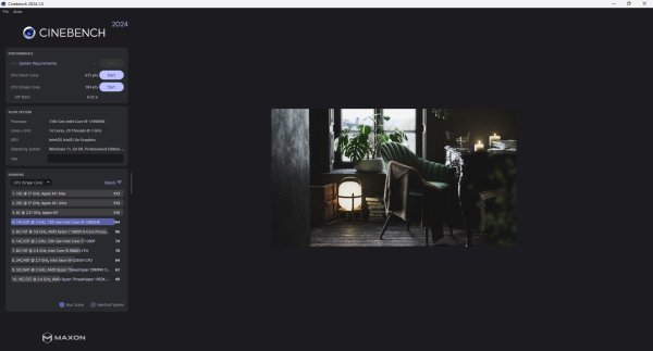 Geekom A5 Pro Cinebench R24