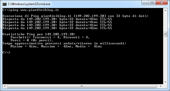 come sapere indirizzo ip di un sito